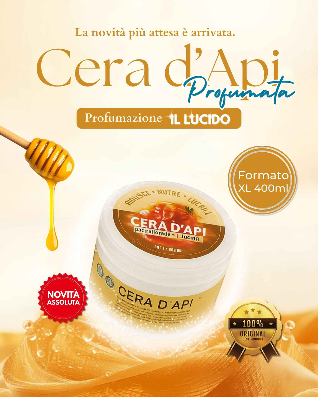 Cera d’Api PROFUMATA “Il Lucido” – Formato XL 400 ml