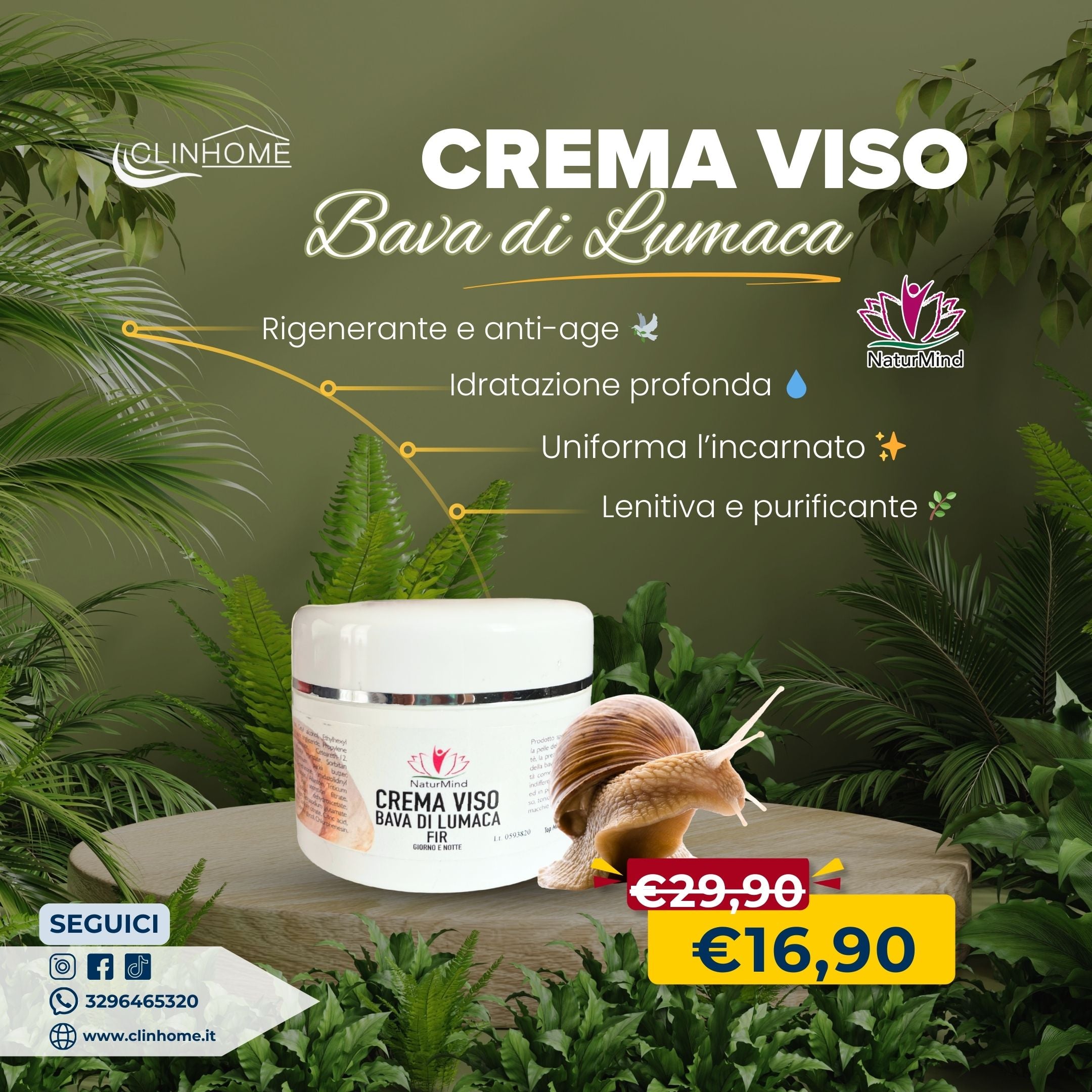 Crema Viso alla Bava di Lumaca NaturMind