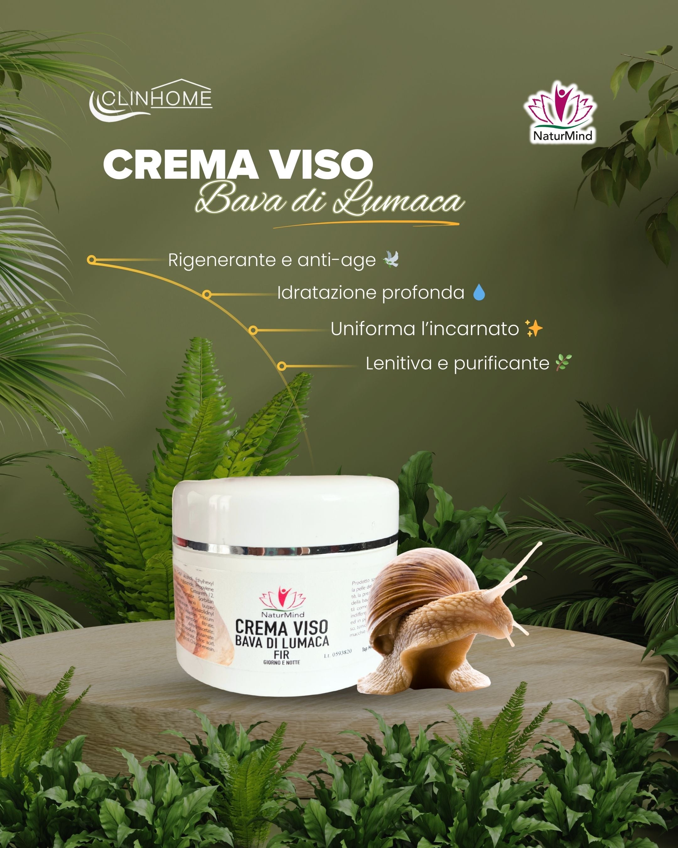 Crema Viso alla Bava di Lumaca NaturMind - CLINHOME