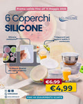 Set 6 Coperchi in Silicone Trasparenti