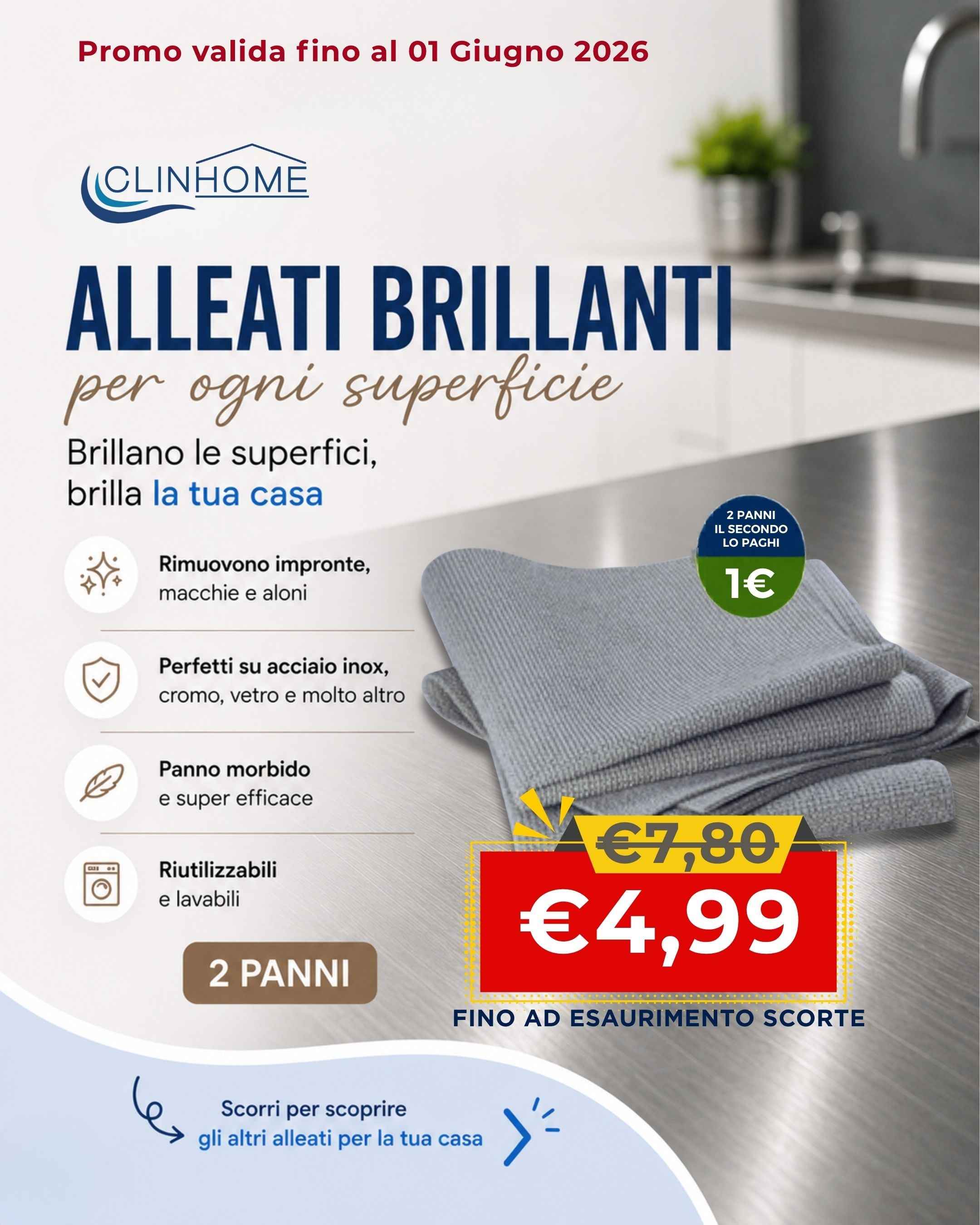 Panno Inox in Fibra Poliattiva