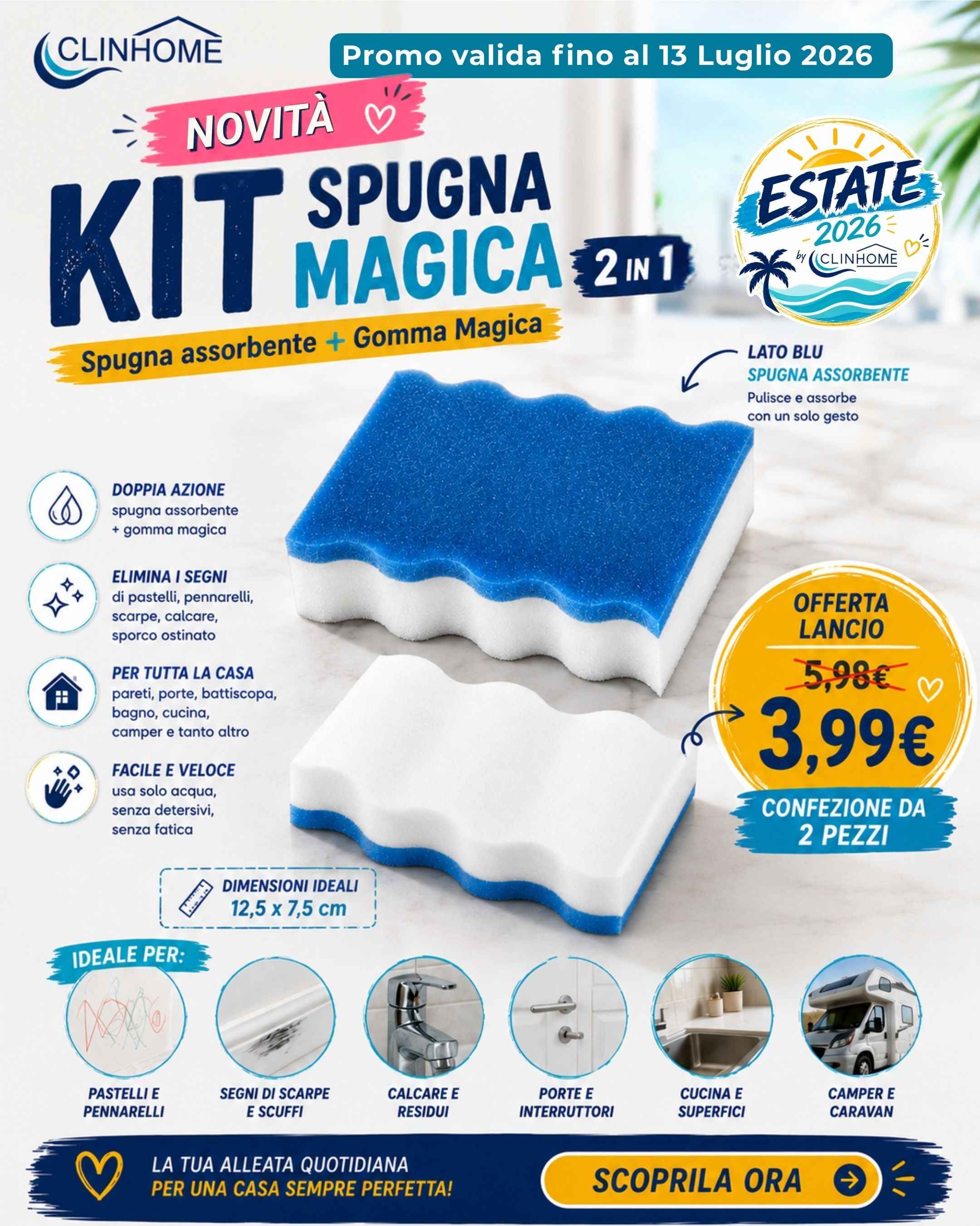 Kit Spugna Magica 2 in 1