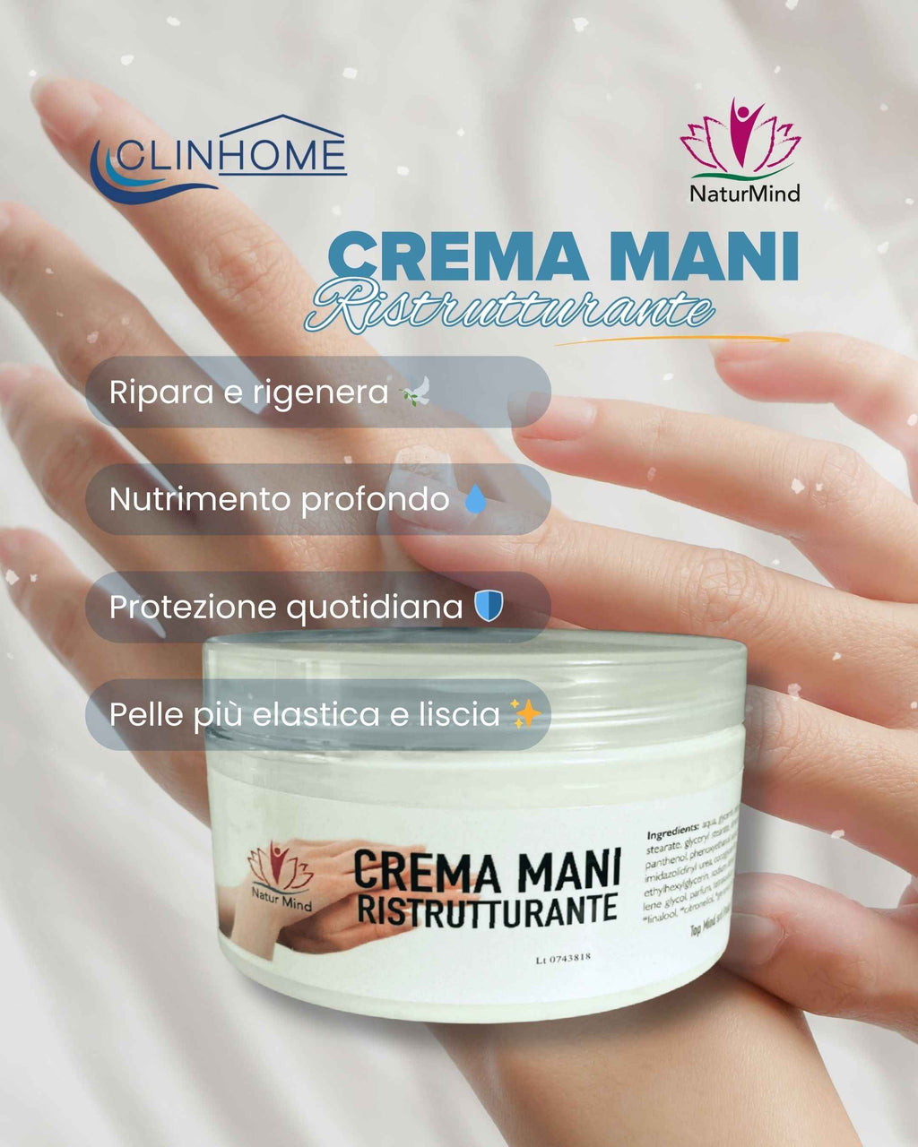 Crema Mani Ristrutturante NaturMind