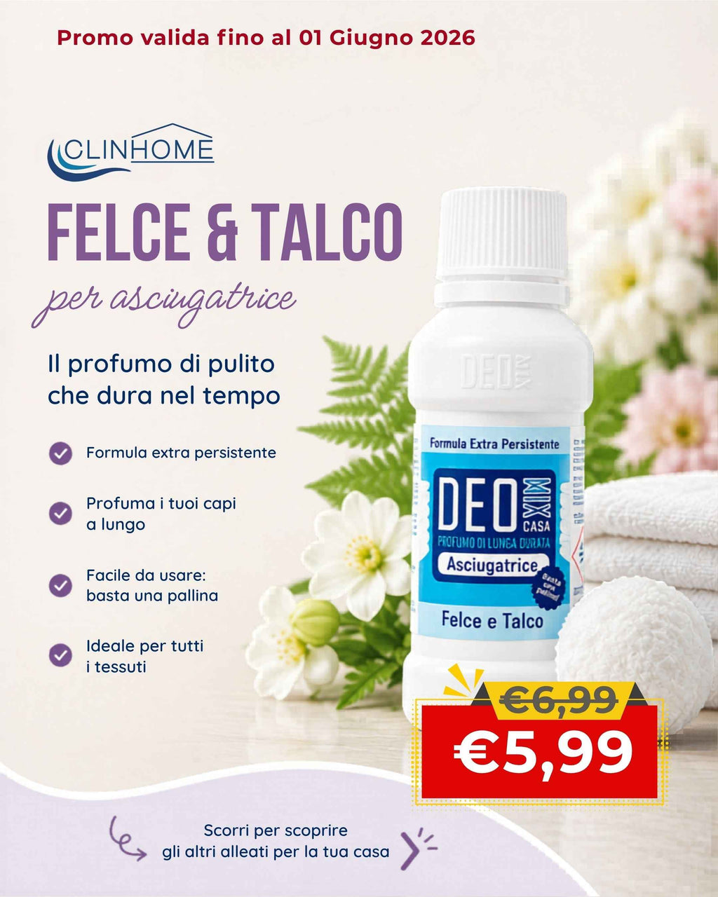 Deo Mix Profuma Biancheria Asciugatrice con Sfera