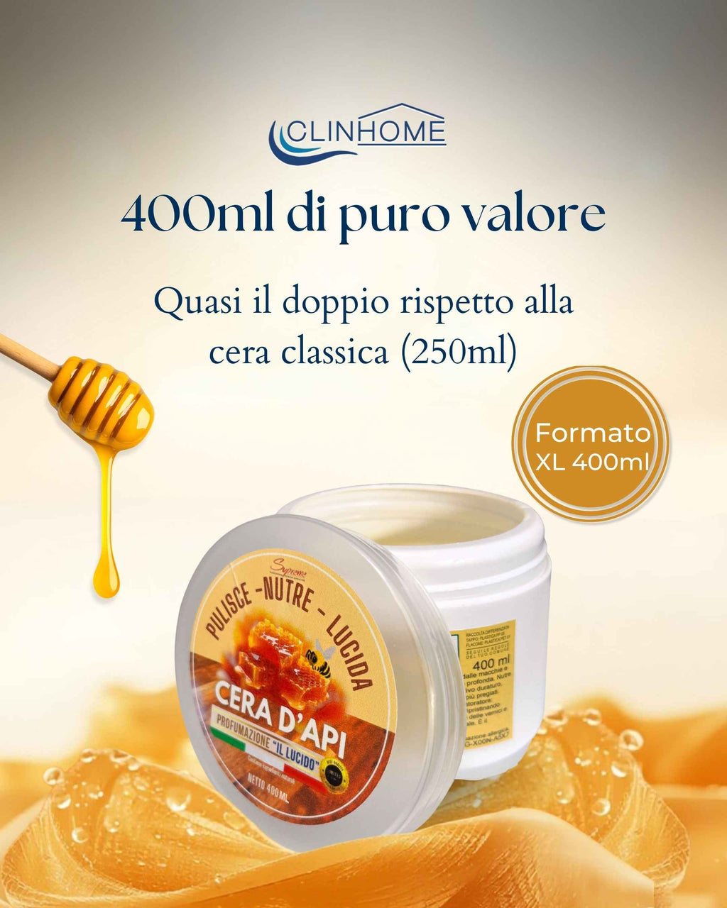 Cera d’Api PROFUMATA “Il Lucido” – Formato XL 400 ml