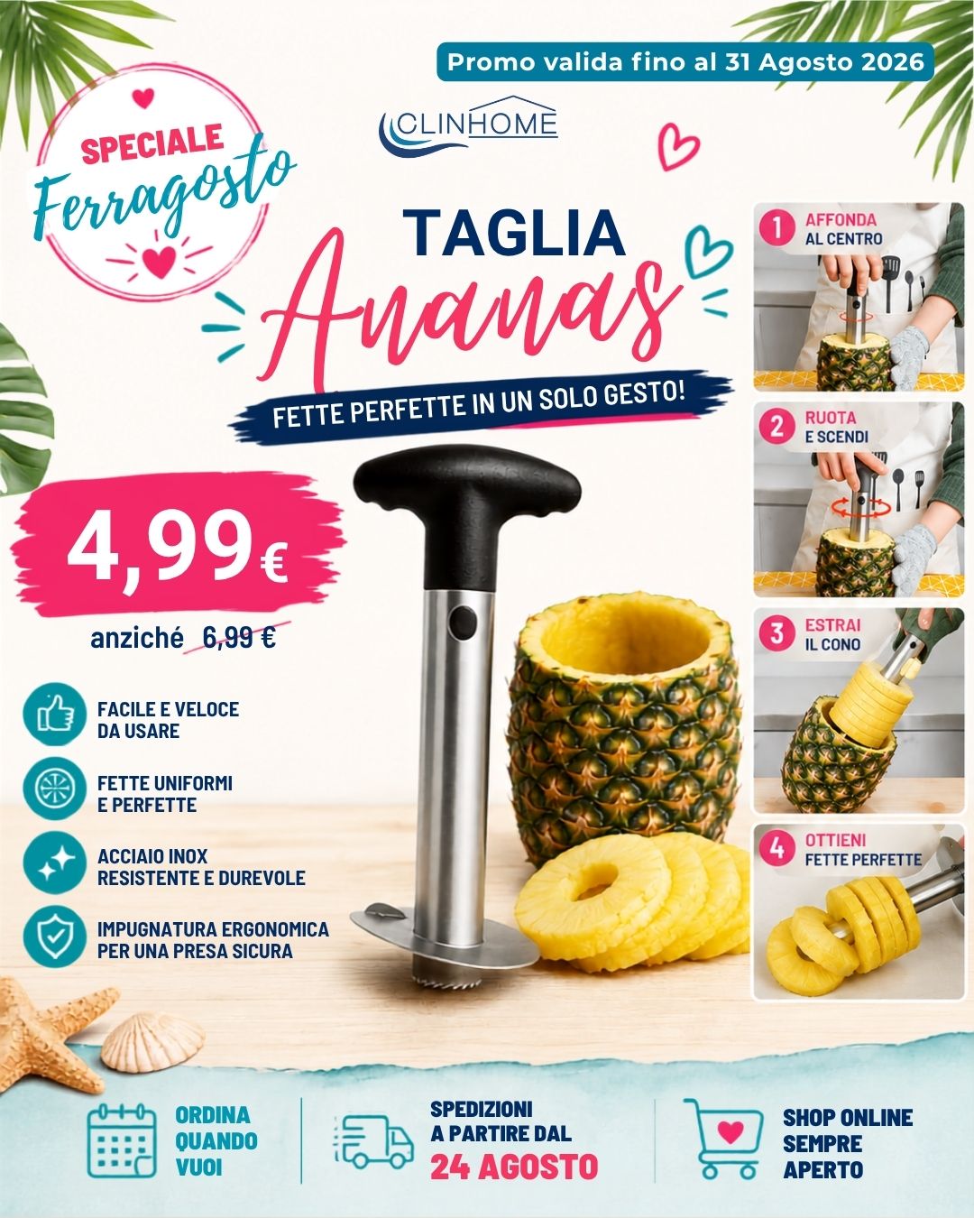 Taglia Ananas – Pulito, Veloce e Senza Sprechi!