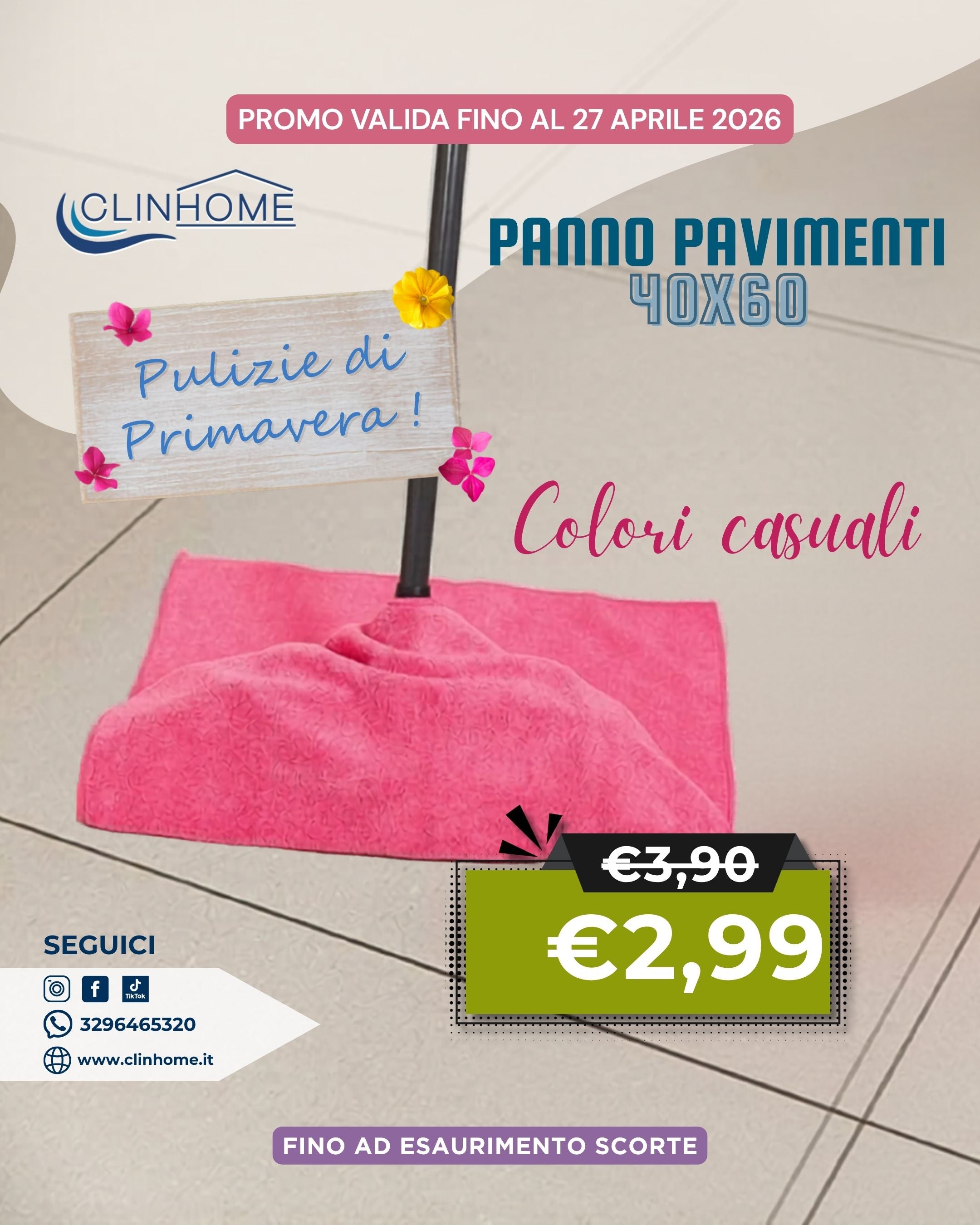 🧽 Panno Pavimenti in Microfibra 40x60