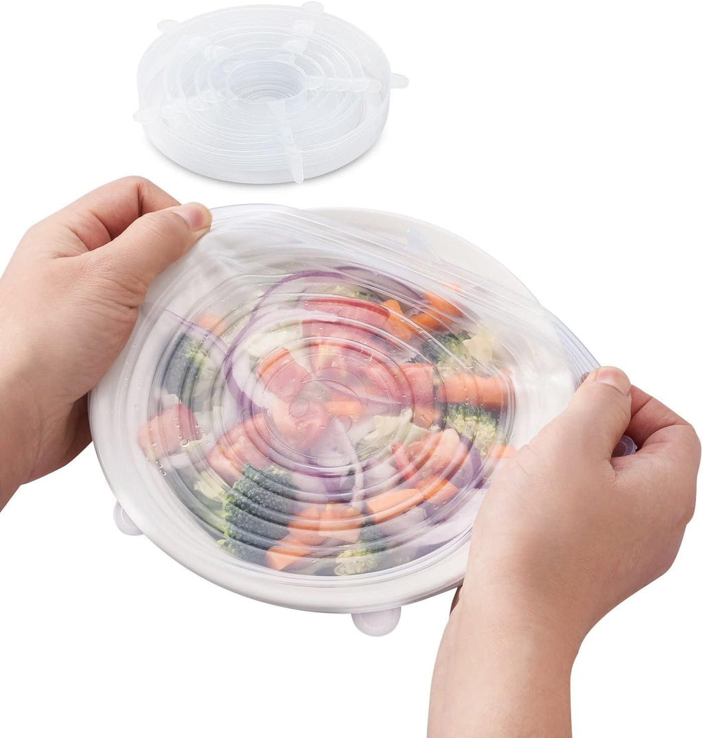 Set 6 Coperchi in Silicone Trasparenti