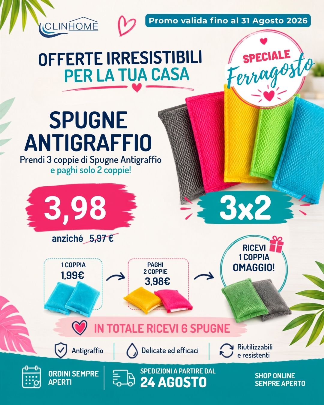 Spugne Antigraffio in microfibra (2 pezzi)