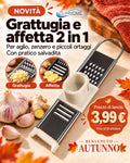 Grattugia e affetta 2 in 1 con salvadita