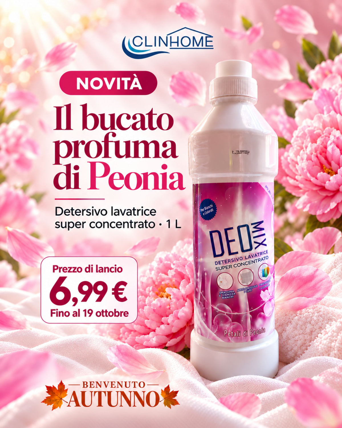 Deo Mix Bucato Petali di Peonia 1 L