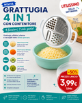 Grattugia 4 in 1 con Contenitore