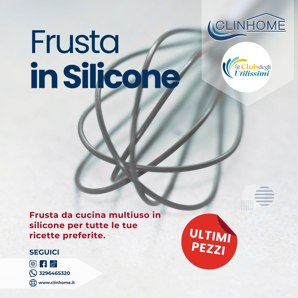 Frusta in Silicone con Manico Trasparente