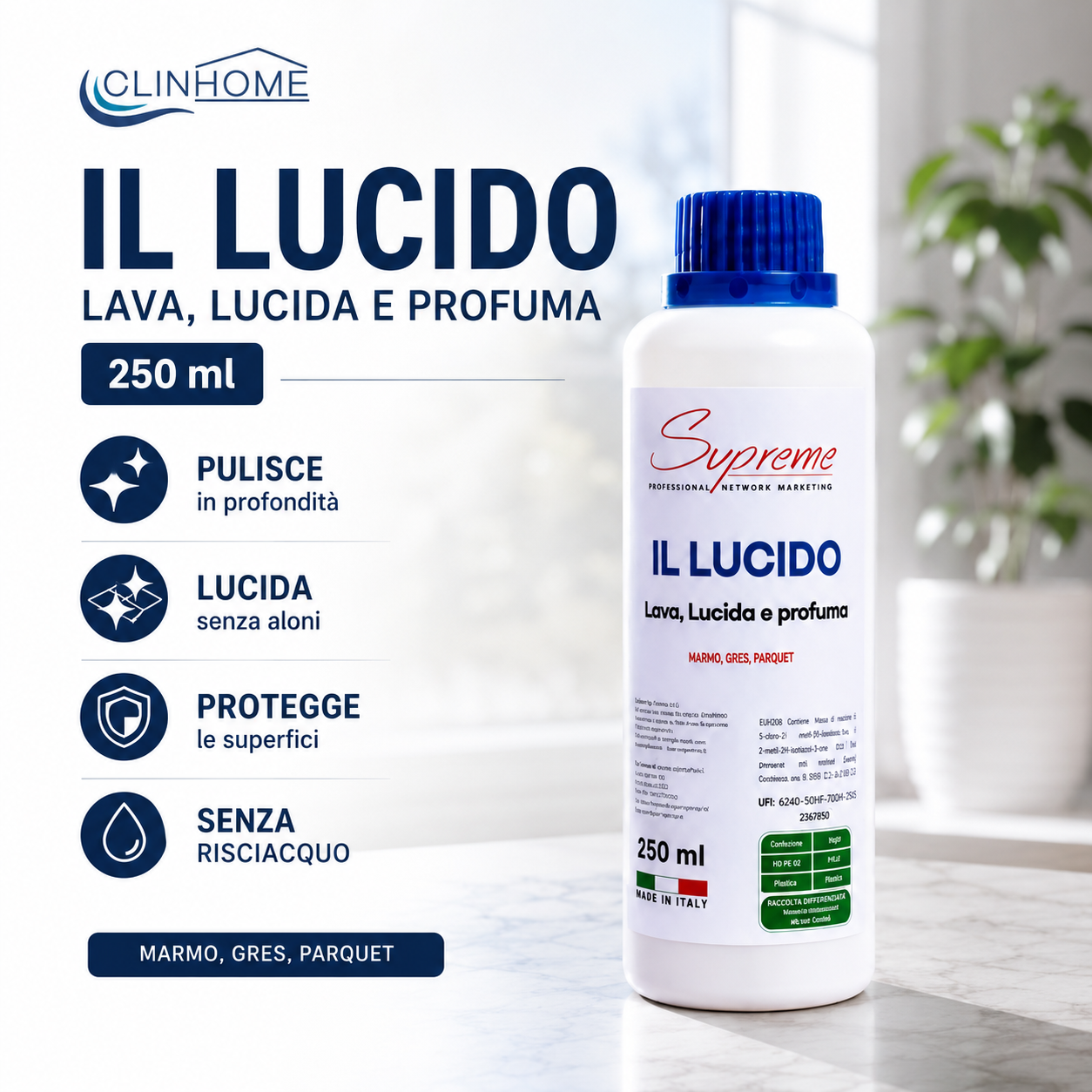 lL LUCIDO  250 ml – Detergente lucidante multiuso