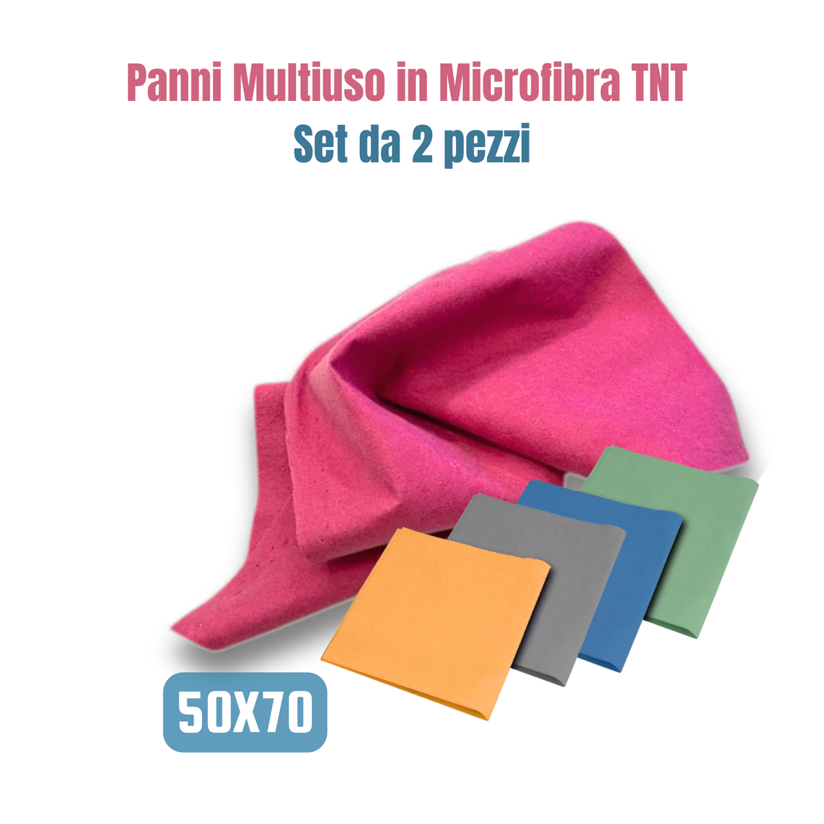 Panni Multiuso in Microfibra TNT – Set da 2 pezzi