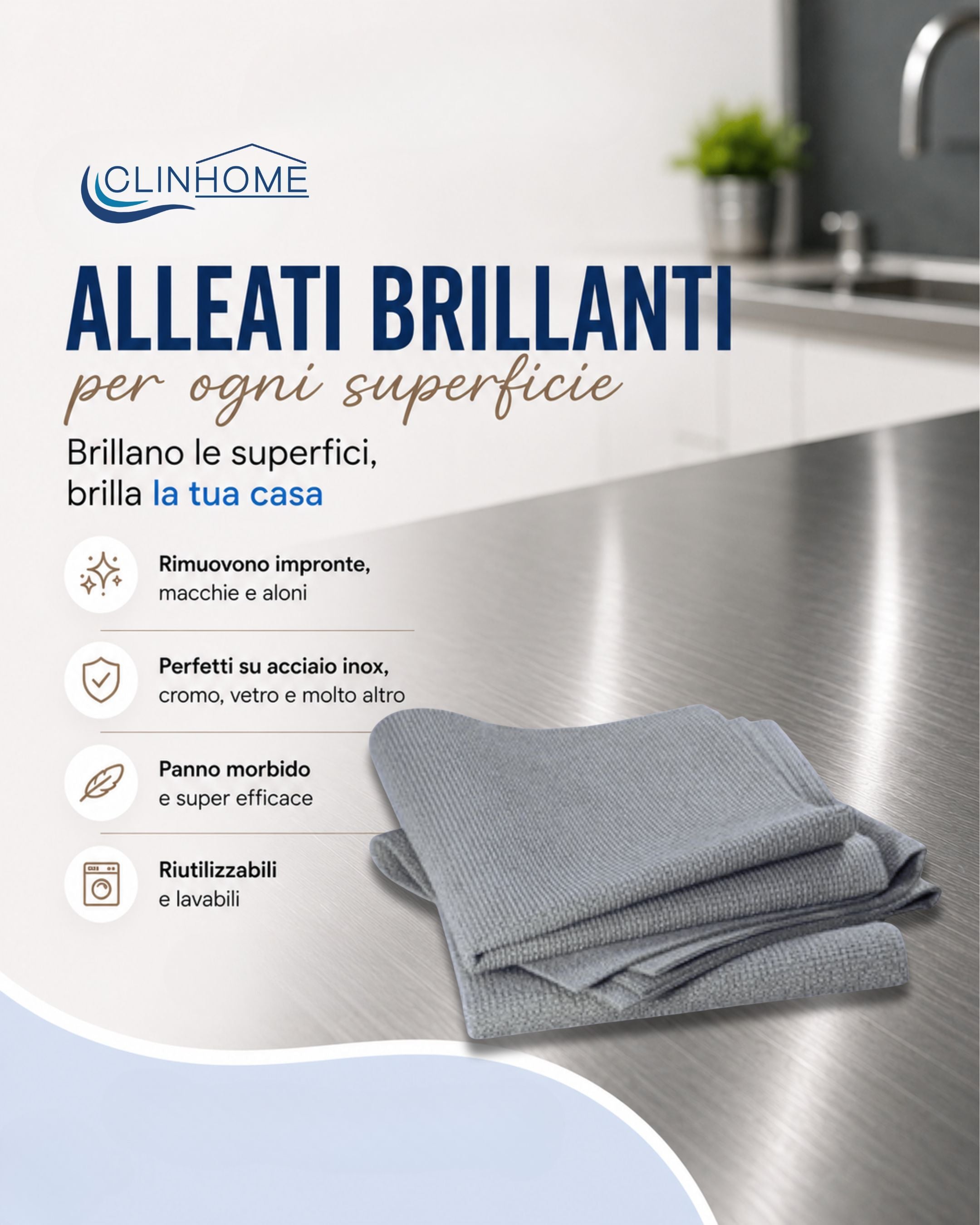 Panno Inox in Fibra Poliattiva