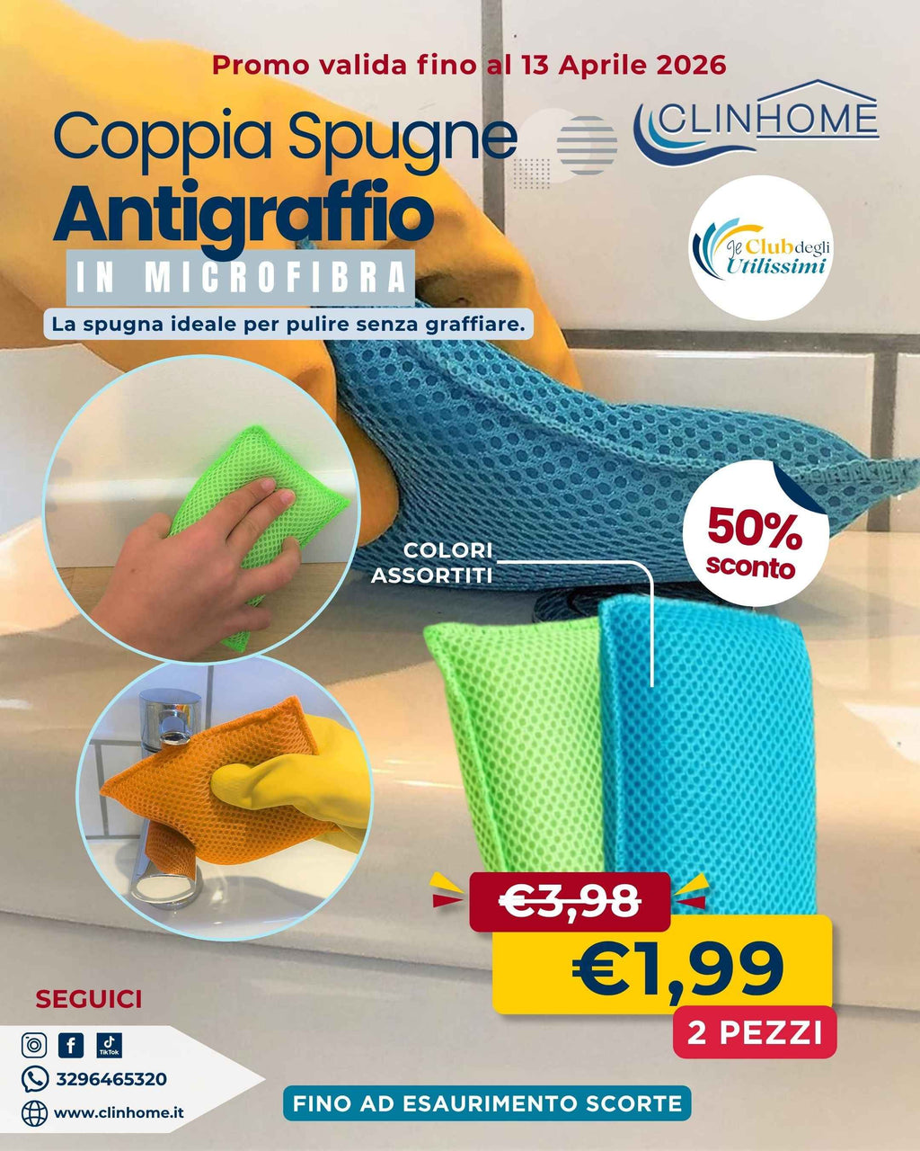 Spugne Antigraffio in microfibra (2 pezzi)