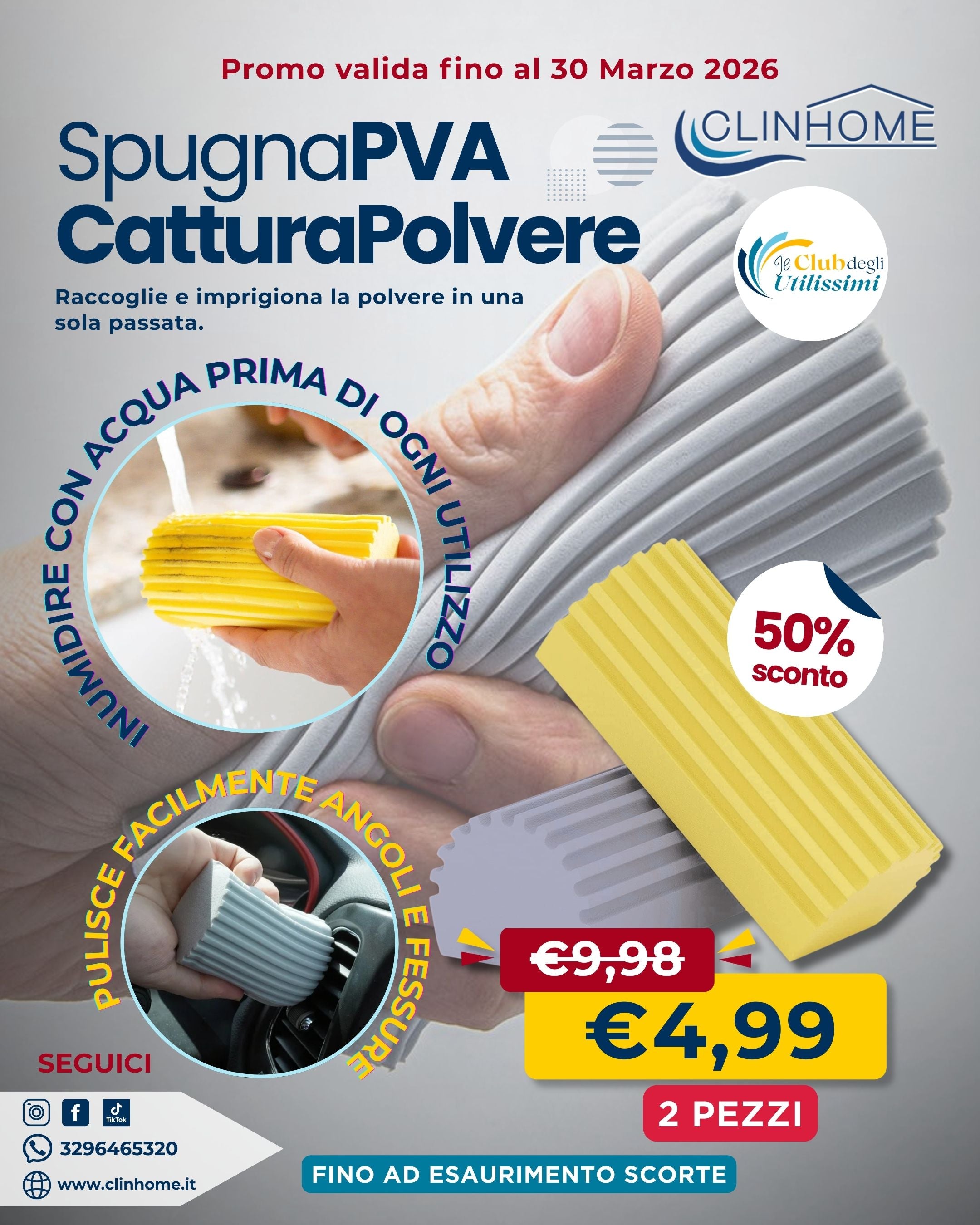 Spugna PVA CatturaPolvere (2 pezzi)