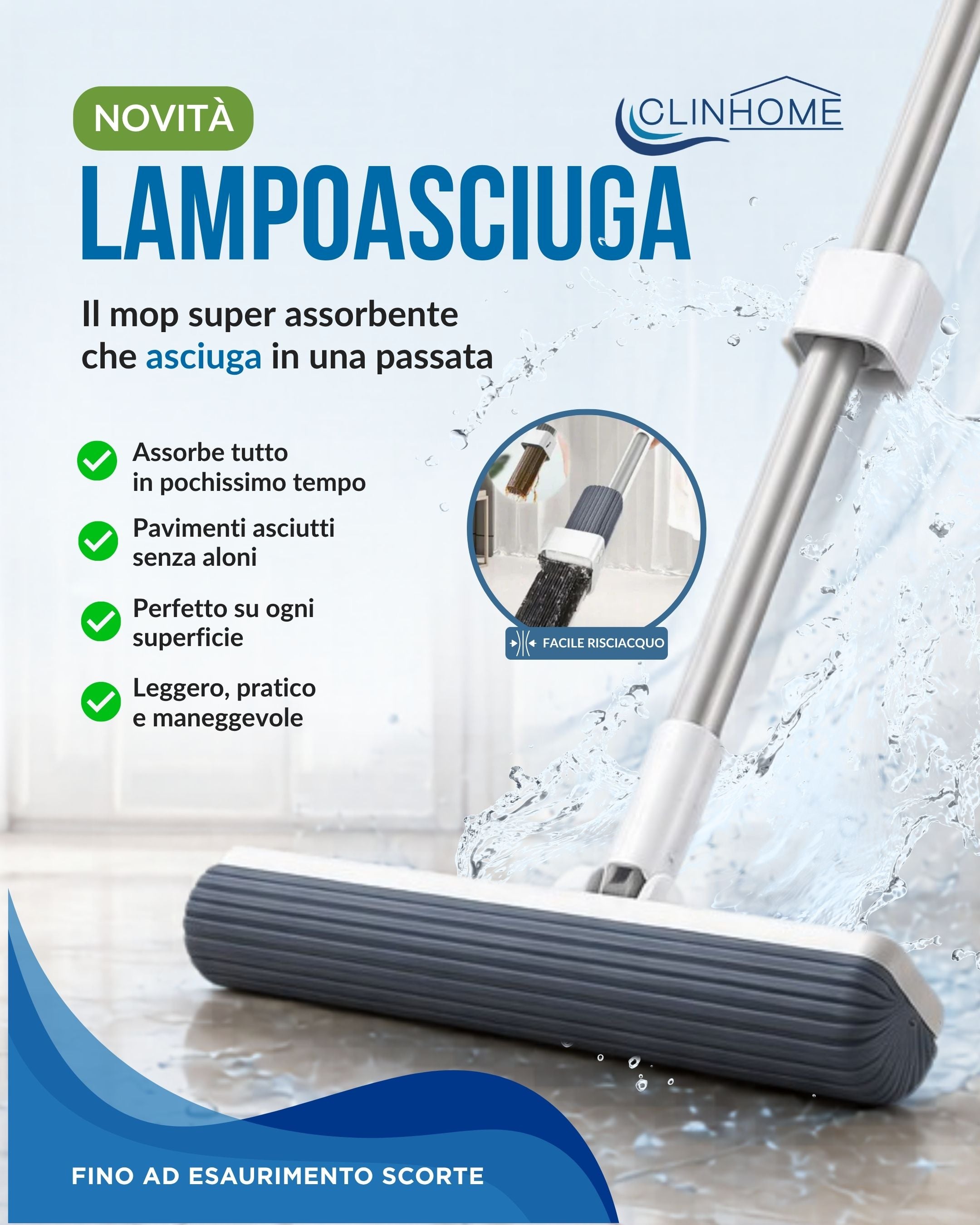 Lampoasciuga – Il Mocio Innovativo che Lava e Asciuga in un Attimo ✨